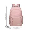 Women's Pink Oxford Fabric Backpack Large Capacity Multi-Pocket Lightweight Water Resistant School Travel Laptop Bag