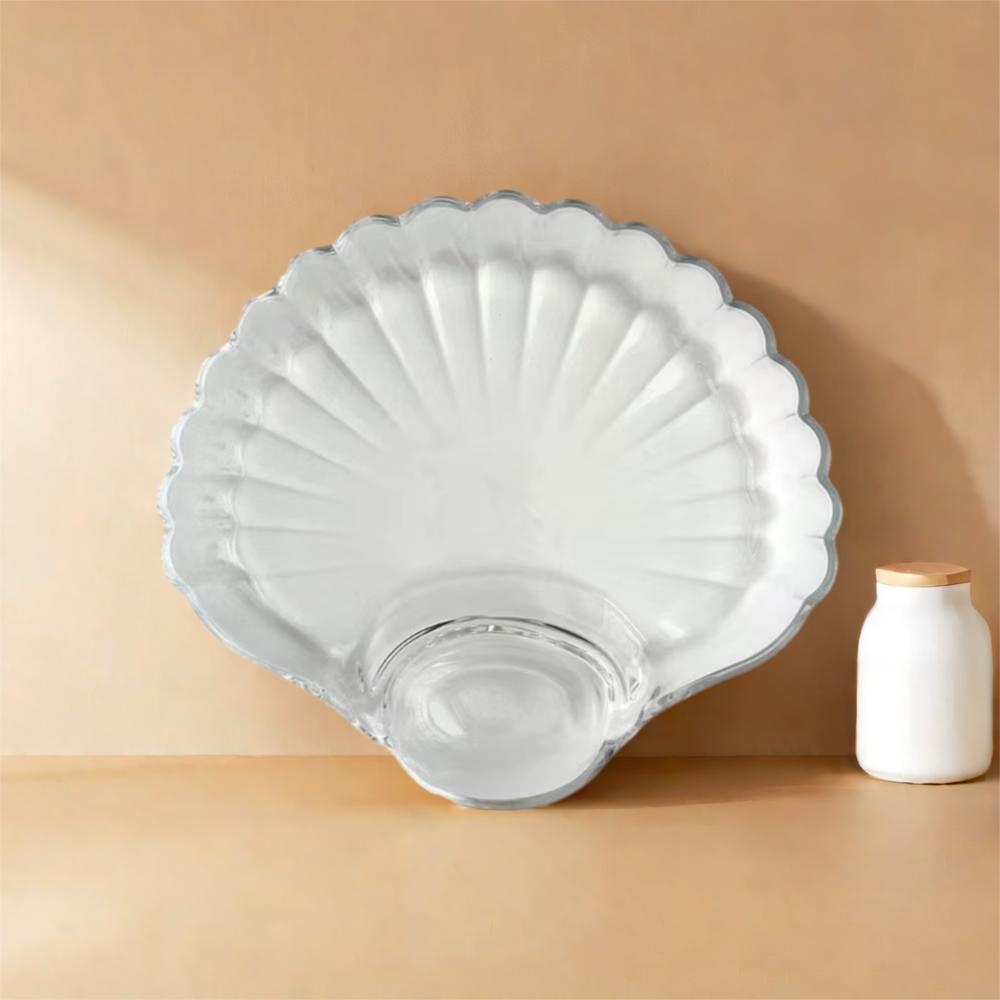 Durable Transparent Shell Dish with Vinegar Discs Creative Dumpling Plate Dried Fruit Snack Plates
