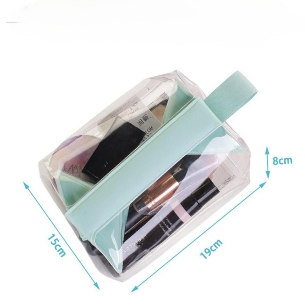 Clear Toiletry Bags with Magnetic Closure PVC Makeup Bag Large Capacity Leak-proof Cosmetic Pouch for Women Men Traveling