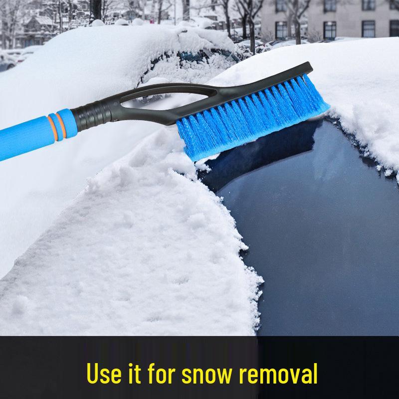 Three-in-One Car Snow Removal Kit: Snow Shovel, Sweeping Brush, Deicing & Ice Scraper.