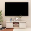 Vidaxl Szafka Pod Telewizor, Biała, 110X30X40 Cm, Lite Drewno Sosnowe