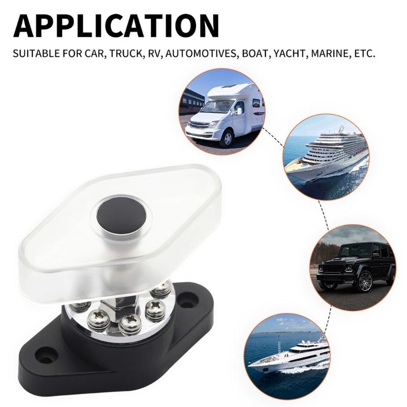 Bus Bar & Cover Ground Distribution Block Kit Universal Car Boat Marine Pickup Trailer Power Distribution Terminal Block