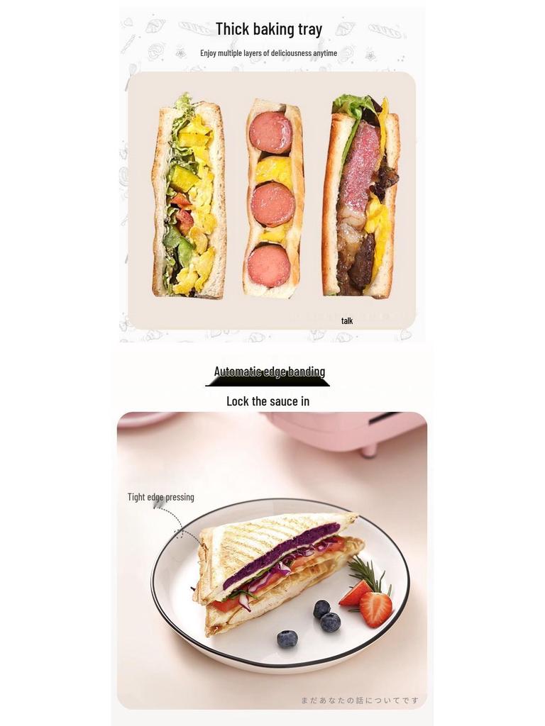 Tostapane e Griglia Multifunzione per Sandwich da Colazione - Compatto per Pane, Pancake e Pasti Leggeri