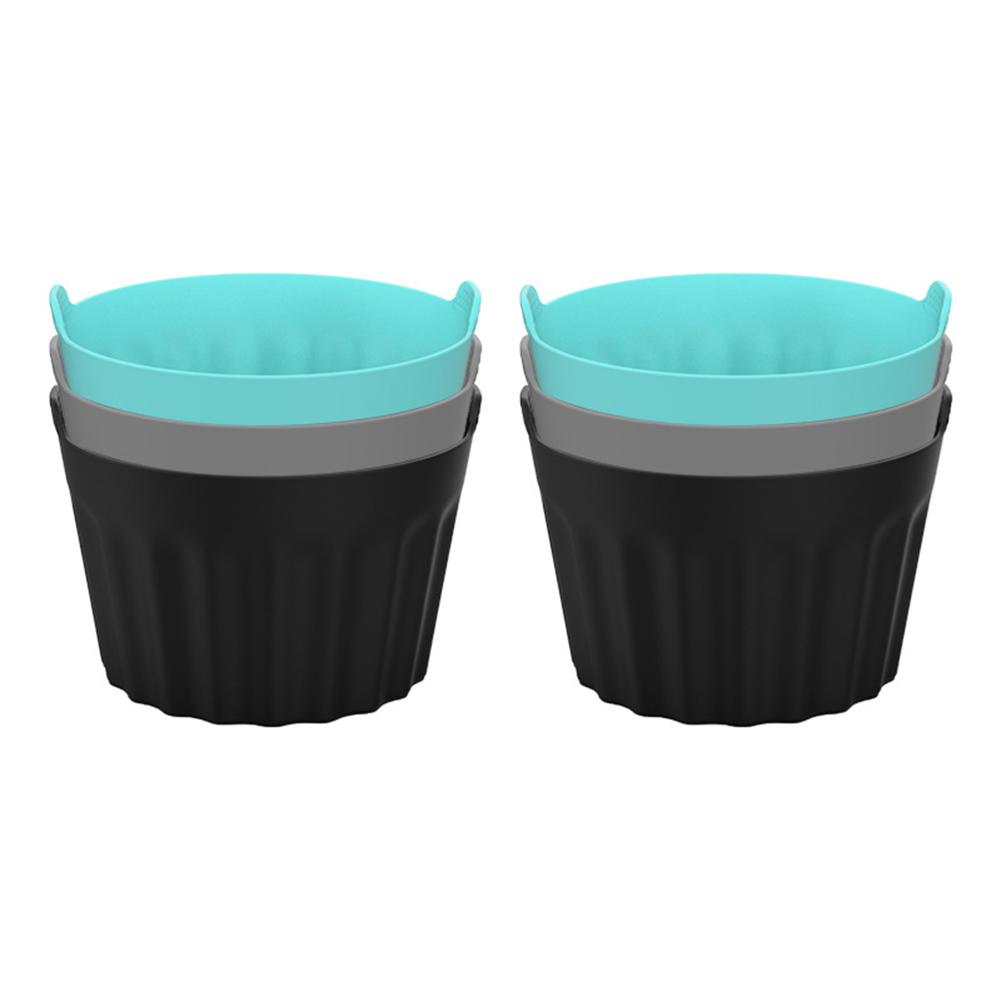 3/6 Stück Heißluftfritteuse Silikonkorb Silikonform Heißluftfritteuse Eierpochierer Silikon Cupcake Backformen Ramekins Für Heißluftfritteusen Öfen
