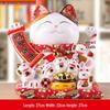 Ceramic Waving Fortune Cat Figurine for Home or Shop Decor