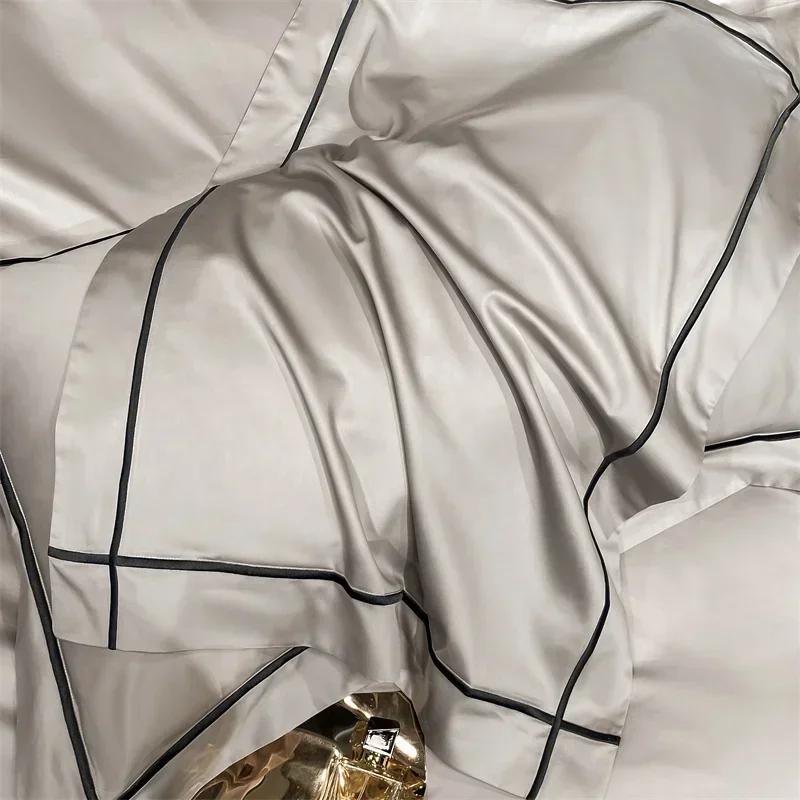 White Egyptian Cotton Bedding Sets Queen King Size Embroidery Duvet Cover Flat/Fitted Sheet Bed Linen Hotel Style Home Textiles