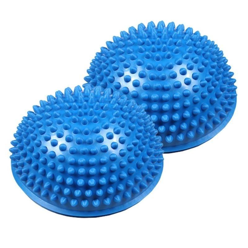 PVC Inflatable Half Yoga Balls Massage Point Fitball Exercises Trainer GYM Pilates Fitness