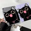 Cute Little Black Cat Y-Fold Holder Cover Tablet Case For iPad Pro 2025 Mini 6 7 Air 4 5 M3 M2 1 2 M4 11inch Pro 11th 10th 9th