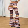 Women Casual Halloween Printed Flared Yoga Pants High Waist Stretch Bell Bottom Trousers for Fitness and Everyday Wear