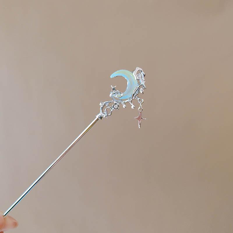 Moonstone Tassel Hairpin: Elegant Ancient-Style Accessory for Women