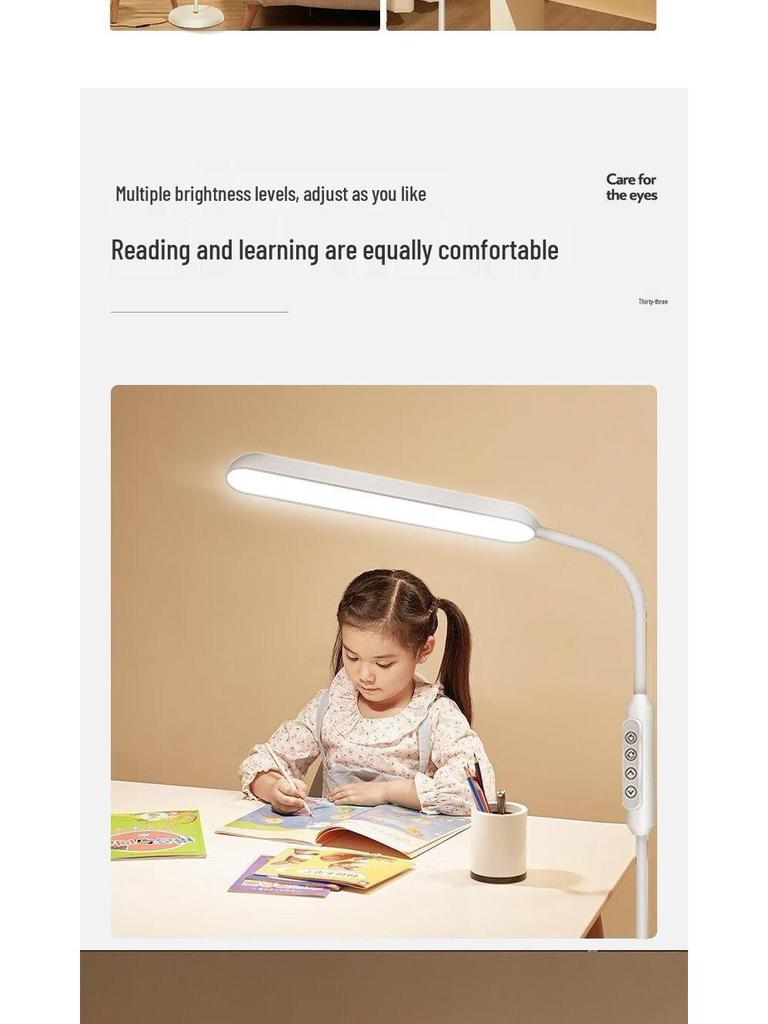 LED Floor Lamp: Study & Bedroom Reading Light for Students & Living Rooms