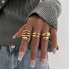 4Pcs Hug Shape Geometric Rings Set Stackable Knuckle Rings Trendy Finger Ring Jewelry  for Women