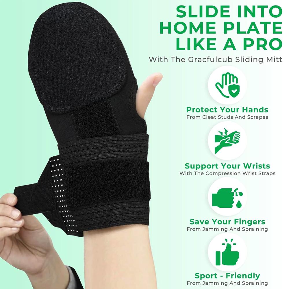1 Pcs Unisex Baseball Sliding Mitt, Hand Protection For Youth And Adult With Easy On And Off Design, Left And Right Hand Options