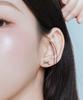 Goldndear 14Kgf Tiny Cross Earrings