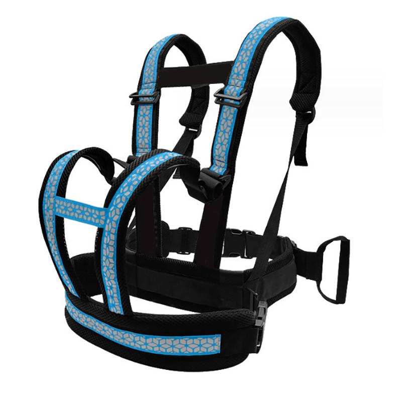 Breathable Children'S Motorcycle Seat Belt Adjustable Strap Two Handles Kids Safety Seat Harness Anti Lost Reflective Strap