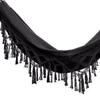 Double Hammock Wearable Portable Rustic Tassel Adult Hammock with 2 Tie Ropes Storage Bag for
