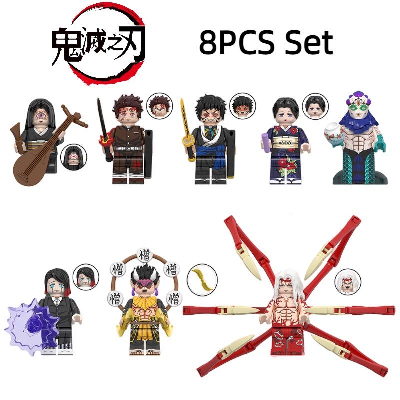 Wm6163 Anime Series Demon Slayer Beads Puzzle Building Blocks Bagged Set Abs Plastic Non-electric Diy Small Particle 0-38 Pieces 0.01kg