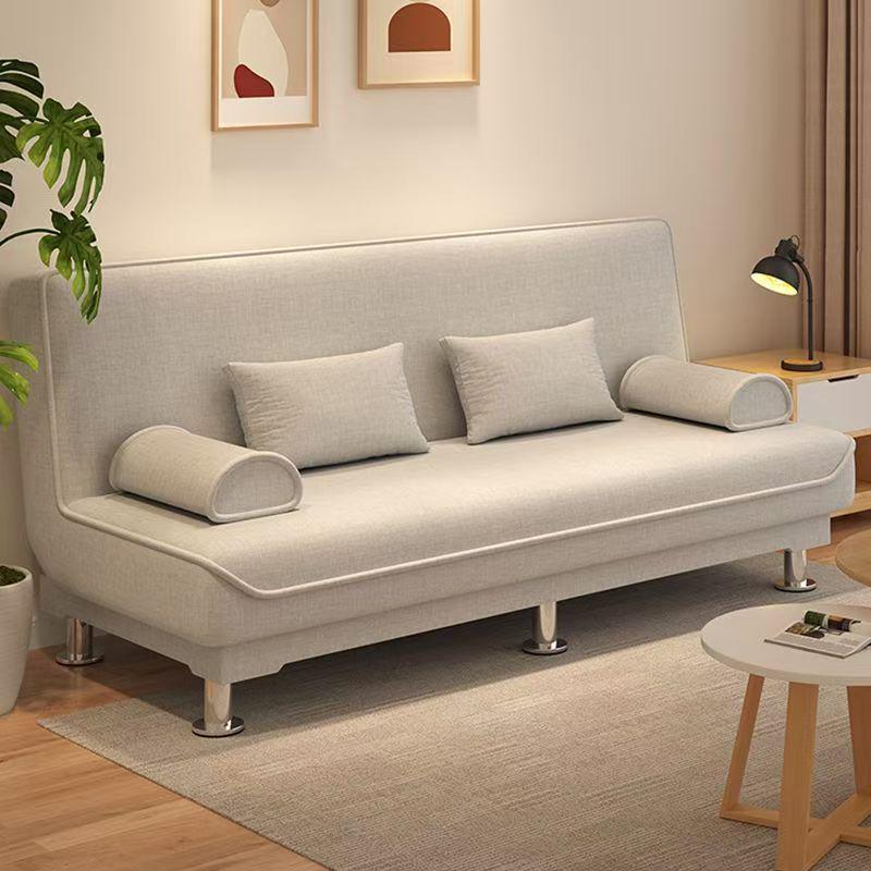Convertible Multi-Functional Fabric Sofa Bed for Double or Triple Seating In Small Living Rooms