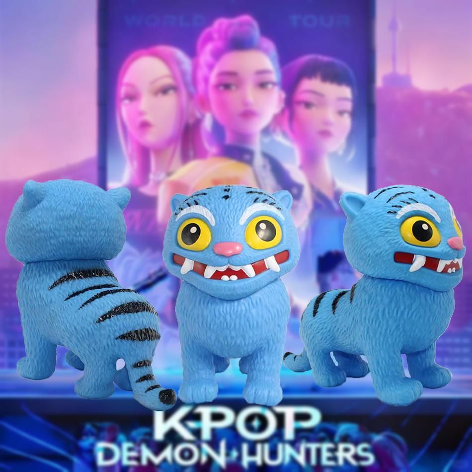 3D-gedrucktes K-Pop-Dämonenjäger-Mädchen-Anime-Film-Derpy-Niedlicher-Tiger-Actionmodell-Spielzeug für Fans, Geschenk zum Geburtstag