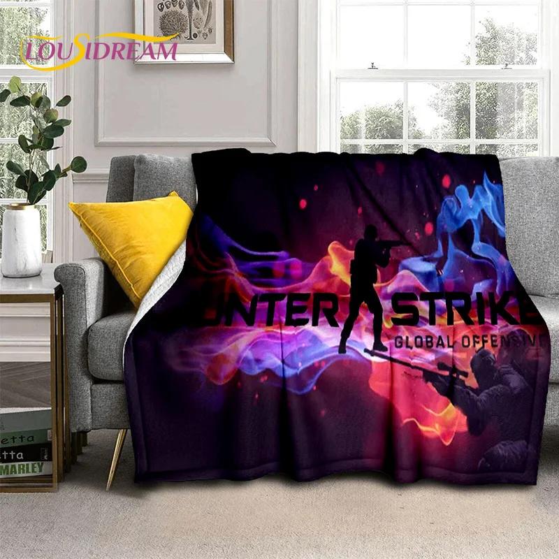 Counter Strike Game,CS GO,Gamer 3D Blanket,Soft Throw Blanket for Home Bedroom Bed Sofa Picnic Travel Office Cover Blanket Kids