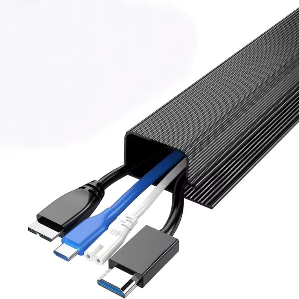 1PC 40cmX6cm Channel Cable Management Systemwire Tray Cable Sorting and Management PVC Desk Cable Organizer Cable