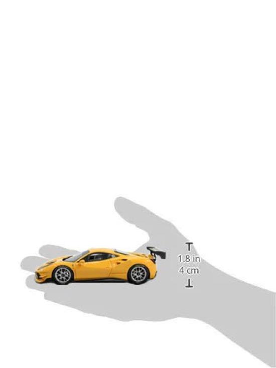 Bburago Scale Ferrari 488 Challenge 2017 Yellow Race Sports Car Diecast Model Car Finished Product 1/43 #1 / 18-36306