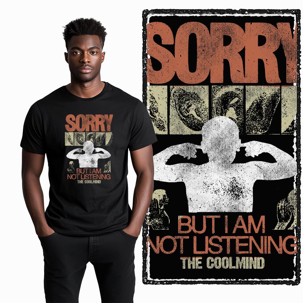 Coolmind X0068 Silent Rebellion Deaf To You Graphic Tee Cotton Exclusive Men Tshirt Streetwear T Shirt for Men Tee Shirt