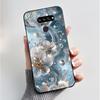 Weiche Hülle für LG K50S K40S Handyhülle LMX540HM LM-X540 LMX430HM LM-X430 Modischer Schmetterling Blume Schwarzer Silikon-Stoßfänger Abdeckung