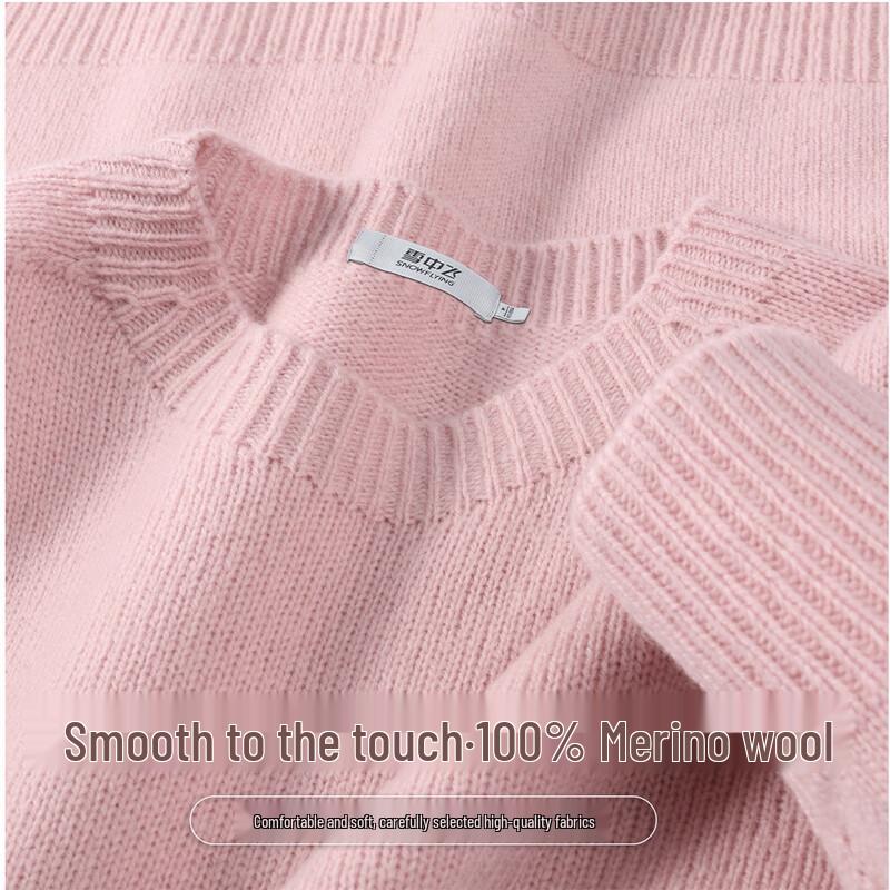 

SNOWFLYING Women s 100% Merino Wool Soft Round Neck Sweater L