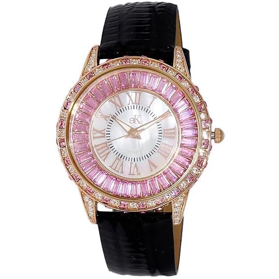 Orologio da Donna Adee Kaye Collezione Marquee Accenti di Cristallo Quadrante Bianco Madreperla Quarzo AK2425-LRGOK