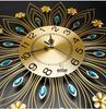 European Luxury Peacock Wall Clock for Elegant Living Room Decor