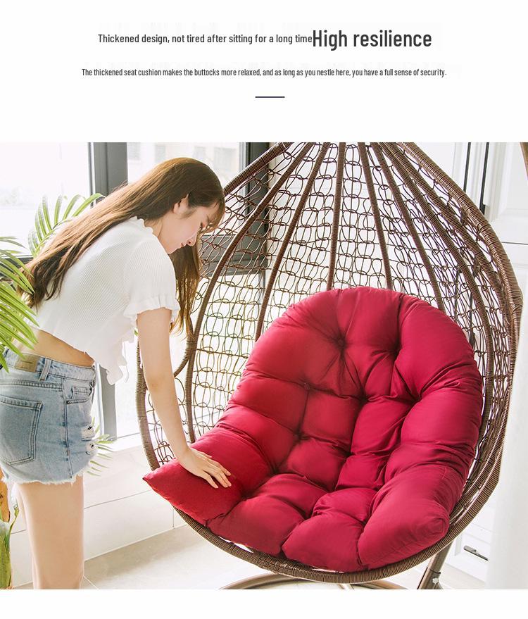 Cojín grueso impermeable para asiento y respaldo de cesta colgante de exterior para columpio, cuna, reclinable