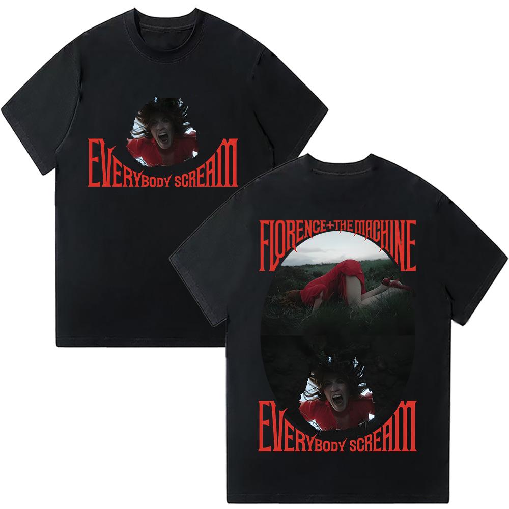 

Florence+The Machine Футболки с принтом Хлопковые футболки с коротким рукавом Летняя женская мужская повседневная одежда Футболка Y2K L