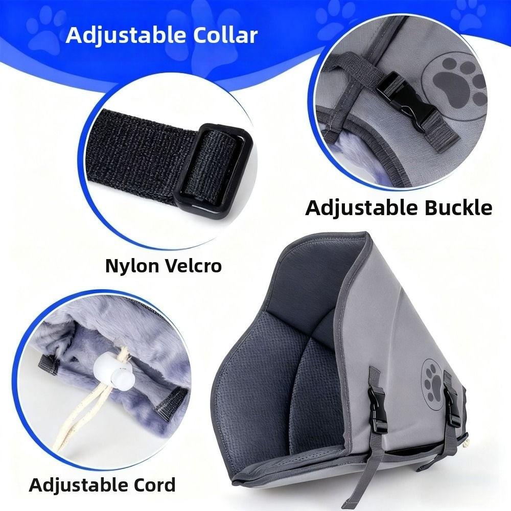 Soft Cotton Dog Neck Cone Comfortable Fit Wound Recovery Sleeve Small Medium Pets