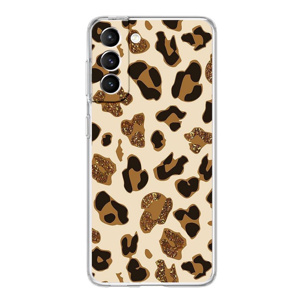Phone Case For Samsung Galaxy S25 Edge S24 S23 FE S22 Ultra S20 S21 5G S10 Plus S10E Clear Cover Fashion Tiger Leopard Print