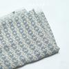 Korean Earthy Blue Floral Pleated Chiffon Fabric for Dress, Top, and Skirt