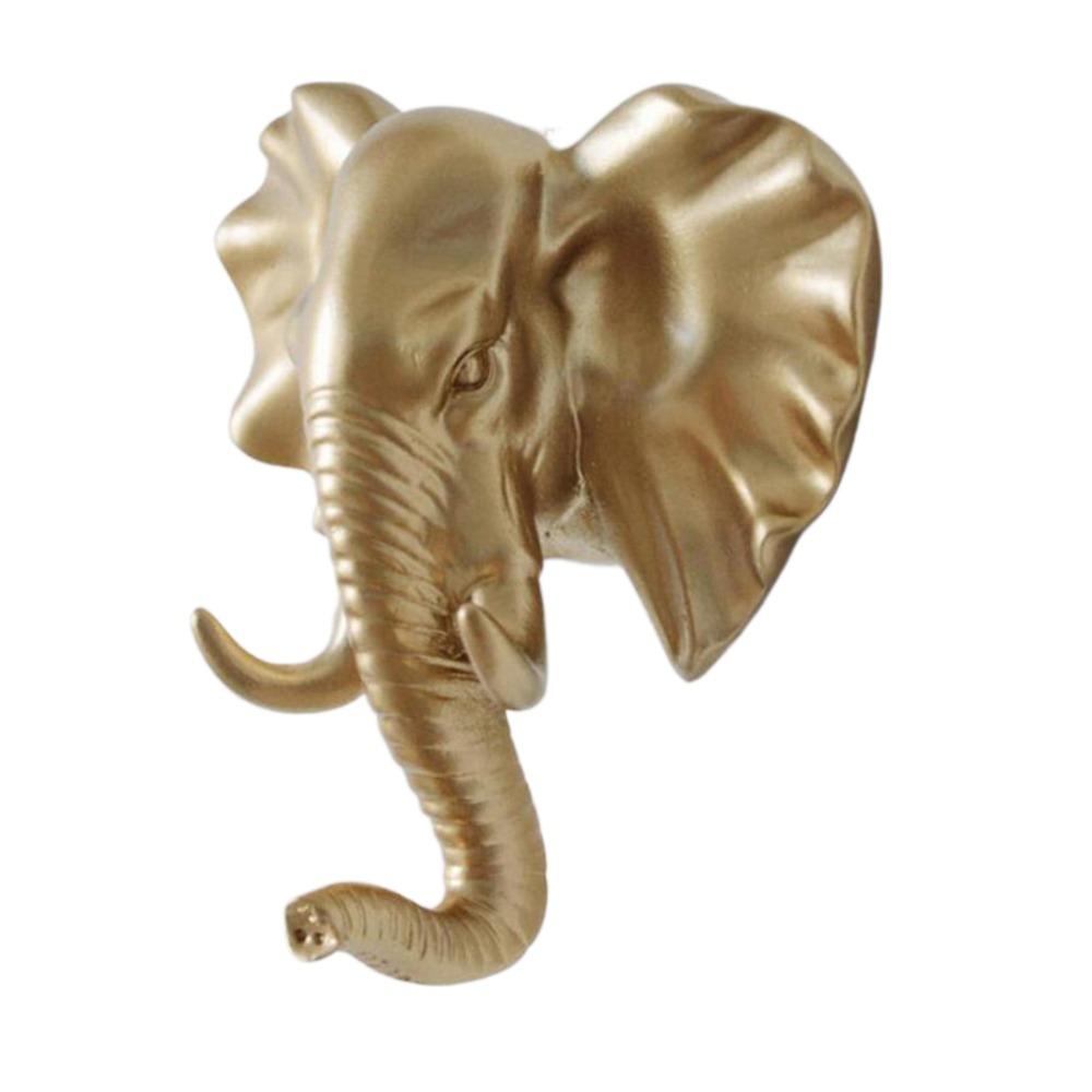 Wall Mounted Wall Hanging Decoration Resin Wall Keys Holder Animal Head Decorative Hook  Door