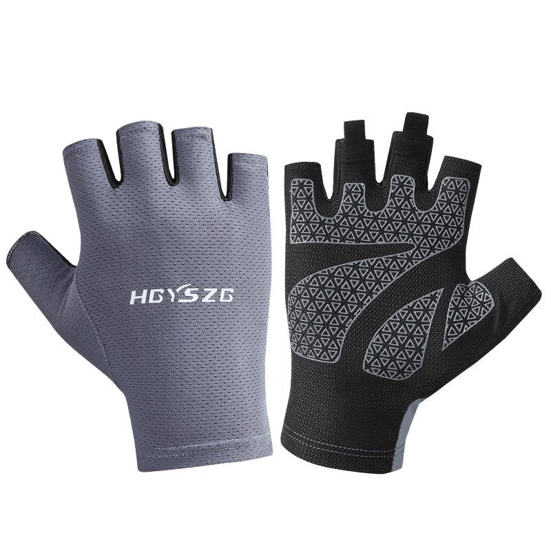 Unisex Half-Finger Anti-Abrasion Cycling, Fishing, and Fitness Gloves for Outdoor Sports