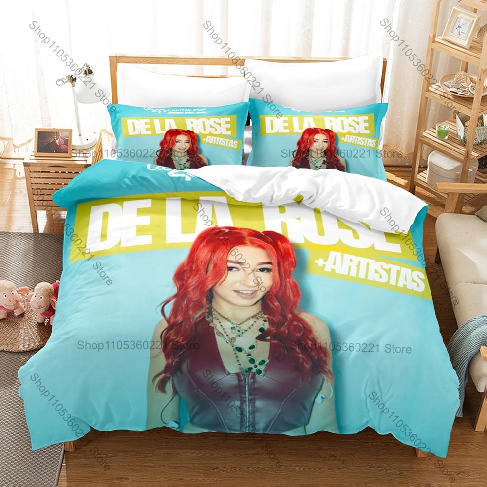 Dela Rose Bedding Set Duvet Cover + 2 Pillowcases Popular Latin Reggaeton Singer Celebrity Bedroom Decor