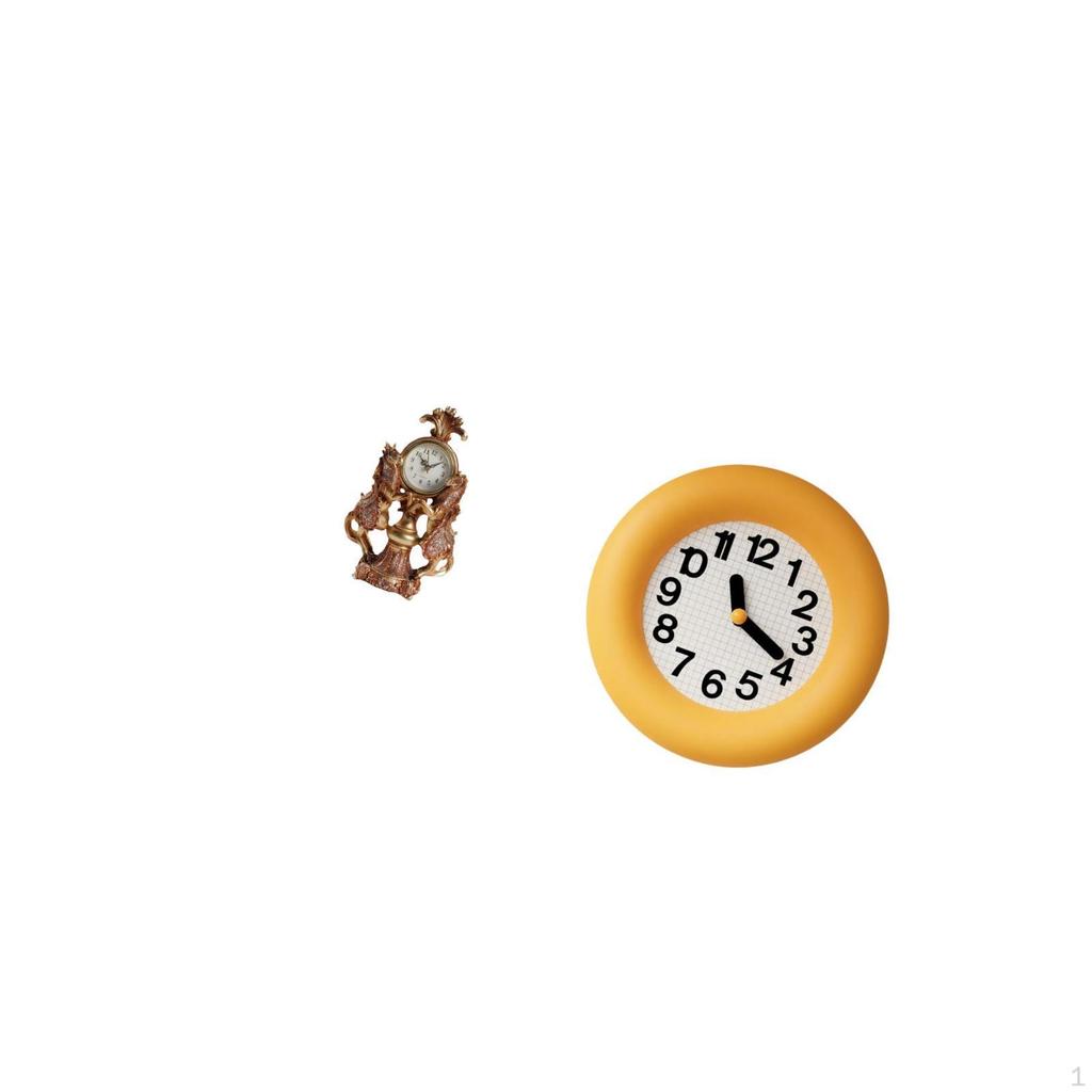 Horse Clock Desktop Figurine Decoration Crafts Collection Statue Animal Table for Living Room