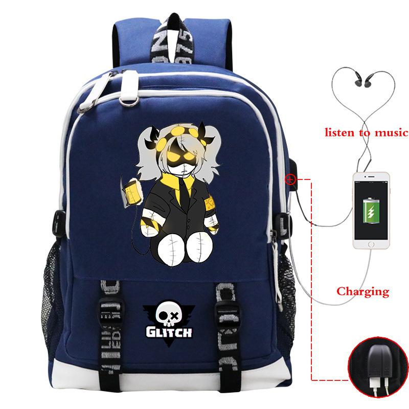 Murder Drones Leisure Travel Backpack Multifunctional USB Student School Bag Large Capacity