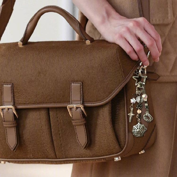 Bead Keychain Spiders Web/Spirals Star Key Chain Ornament Teens Jewelry Key Accessory For Girls Everyday Use