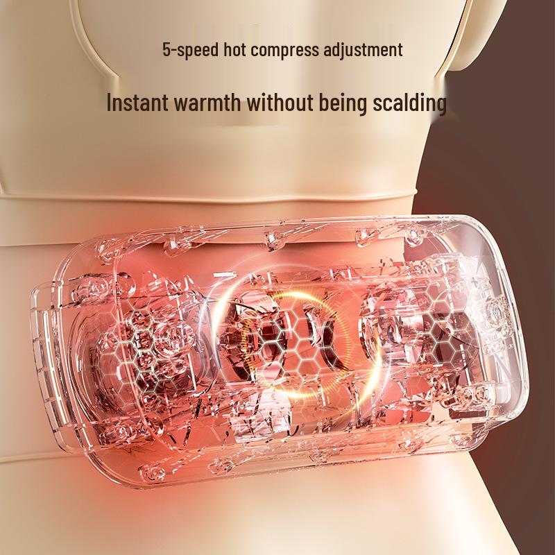 Portable Hot Compress & Vibration Massage Belt for Abdomen & Waist Slimming