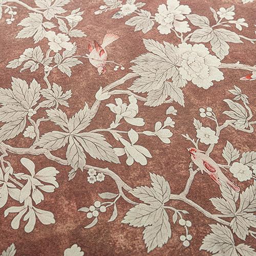 1PC NAPEARL American Retro Blue Background Floral and Bird Print Curtains 70-80% Blackout Curtains for Bedroom Living Room Window for Home Decor