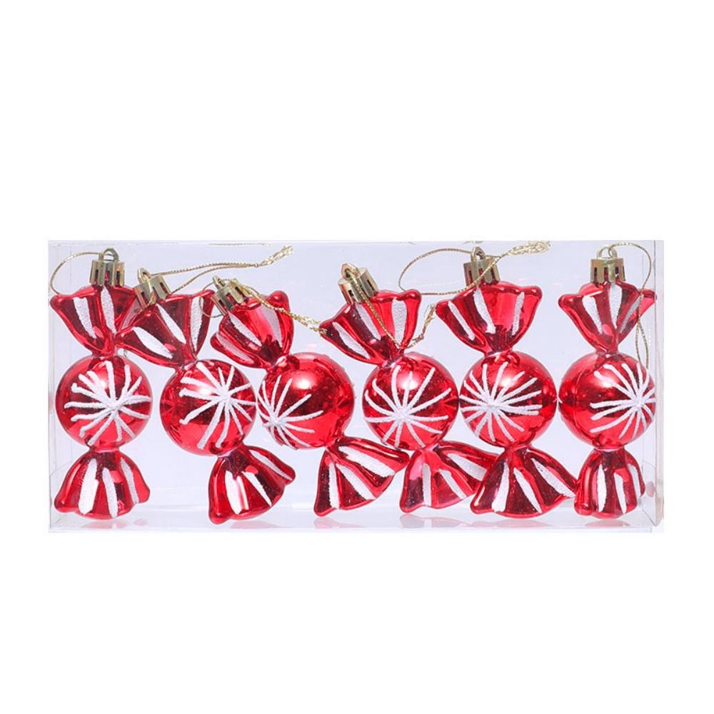 Lollipop Ornament Easy To Hang Christmas Ball Ornaments Holiday Hanging Decor Unique Candy Cane Pendant For New Year Celebration