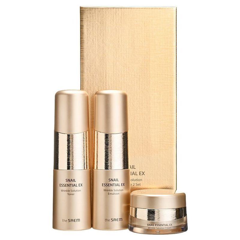 The Saem Snail Essential EX Wrinkle Solution Skin Care 2 Set
