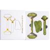 Grüner Xiu Jade Roller & Gua Sha Set - Laser graviert, Universeller Meridian-Massager für den Gebrauch im Schönheitssalon