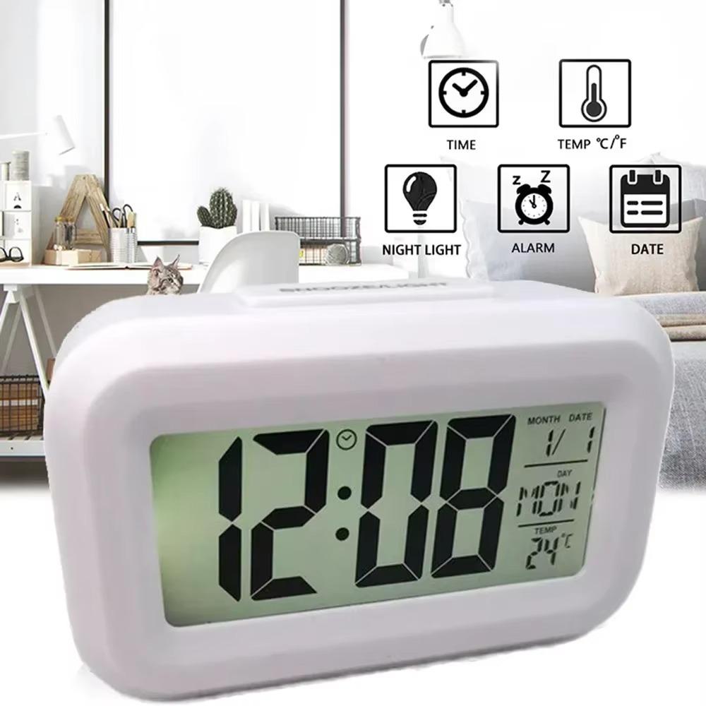 Temperature Display LED Digital Clock Led Light Smart Digital Alarm Clock  Office