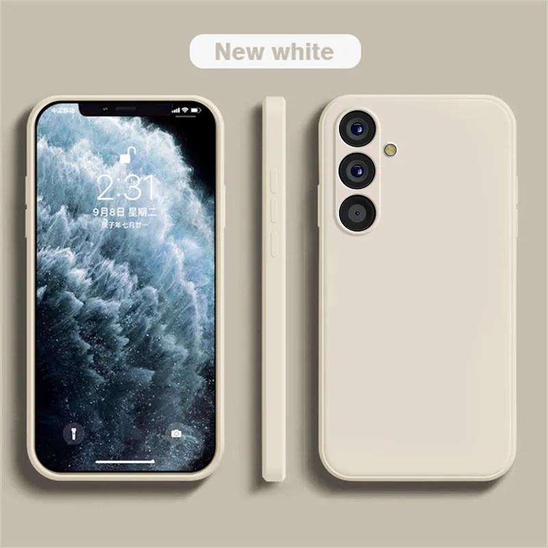 

Для Samsung A54 5G чехол жидкий силиконовый протектор объектива камеры телефонные чехлы для Samsung Galaxy A54 A55 A15 5G мягкая задняя крышка For Galaxy A54 5G
