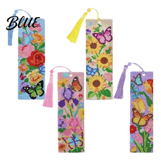 Adult Craft Projects 4PCS Christmas Theme Diamond Painting Bookmarks, Creative DIY Art Kits, Novelty Book Lovers Gift Stress Relief Portable
